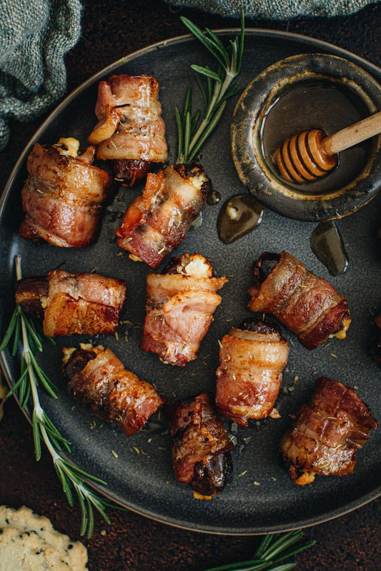 Goat Cheese Stuffed Bacon Wrapped Dates