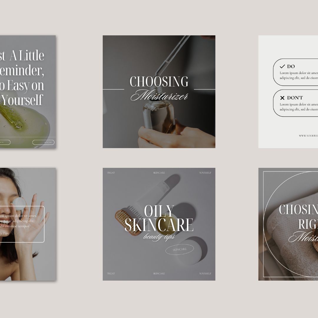 Skincare/Esthetics Social Media Templates